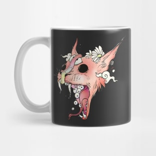 Colorful Cat Art With Tongue And Eyeballs Mug